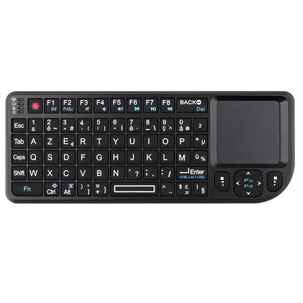 Tastiera 2.4G con mouse touchpad, 7 colori e torcia - PC, Smart TV, Android Box