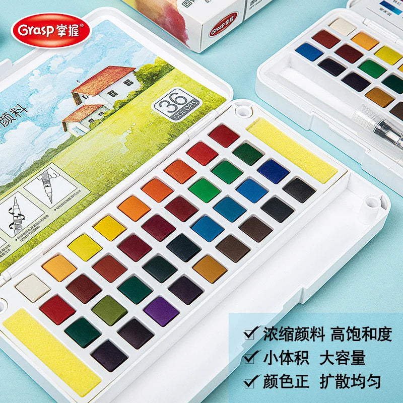 Set di acquerelli 12/24/36/48 colori con pennarelli ad acqua per artisti