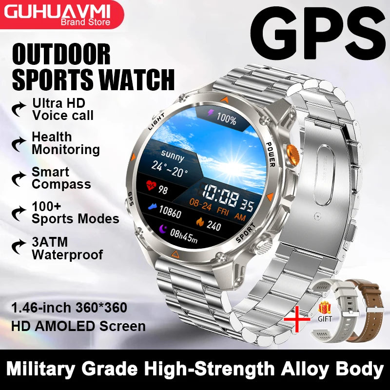 Smartwatch GPS 2026 con AMOLED 1.46", impermeabile 3ATM e batteria 540 mAh