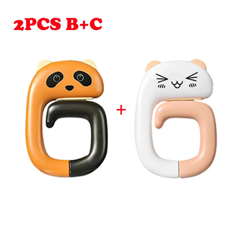 Gancio Portatile per Borsa e Accessori – Animale, Plastica, 4 Colorazioni