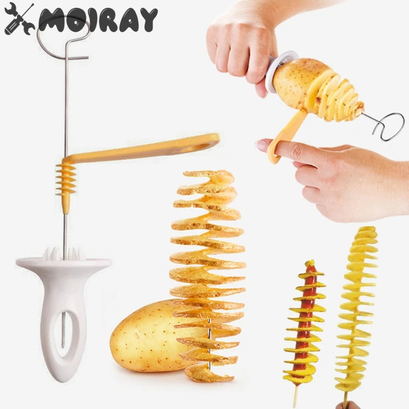 Spiralizzatore Manuale per Patate e Verdure – Tagliatore a Spirale per Cucina