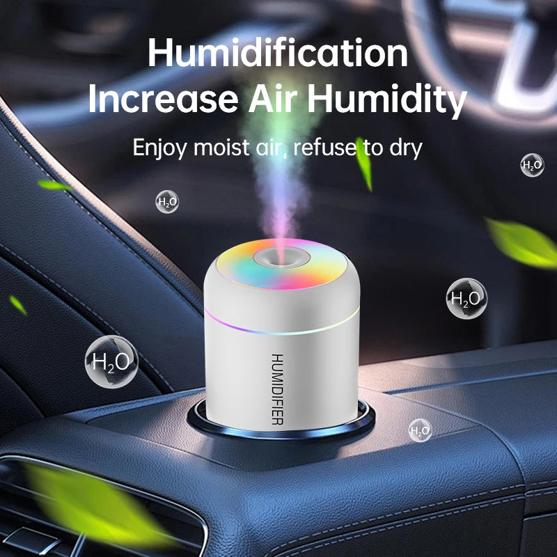 Mini Umidificatore USB 180ml con Diffusore Aromaterapico e Luci LED