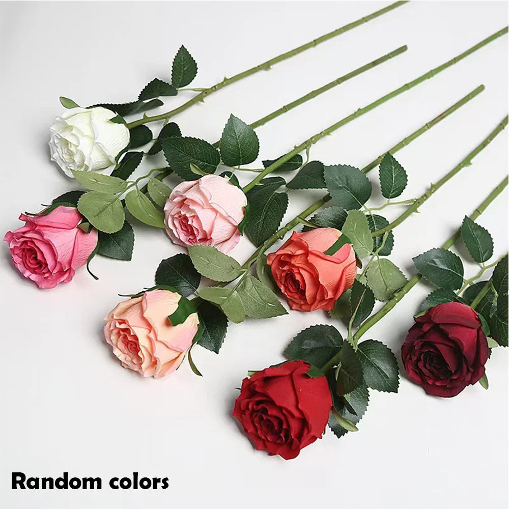 3/5/10/20pcs Roses Artificial Flowers Rose Flower Branch Artificial Red Roses Realistic Fake Rose for Wedding Home Decor