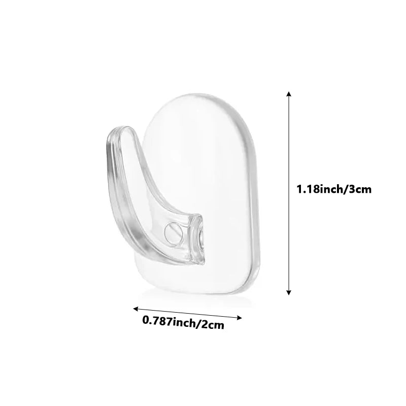 Ganci adesivi trasparenti mini – carico, impermeabili, multiuso
