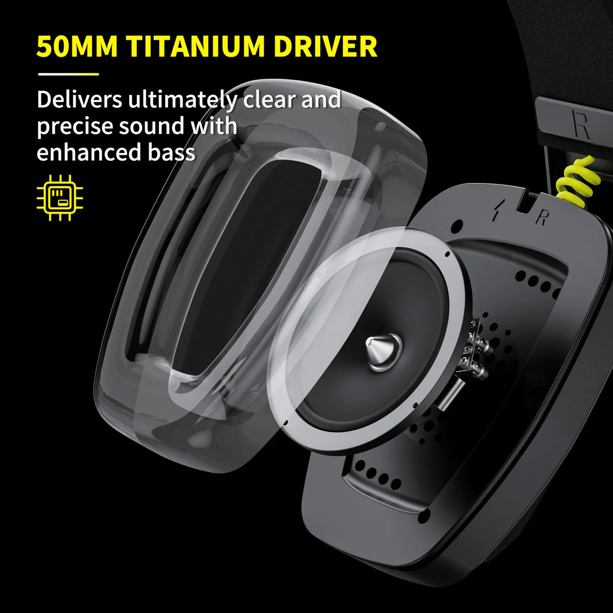 Cuffie Gaming Wireless 2.4 GHz e Bluetooth con Microfono, 50 mm, 48 h Autonomia