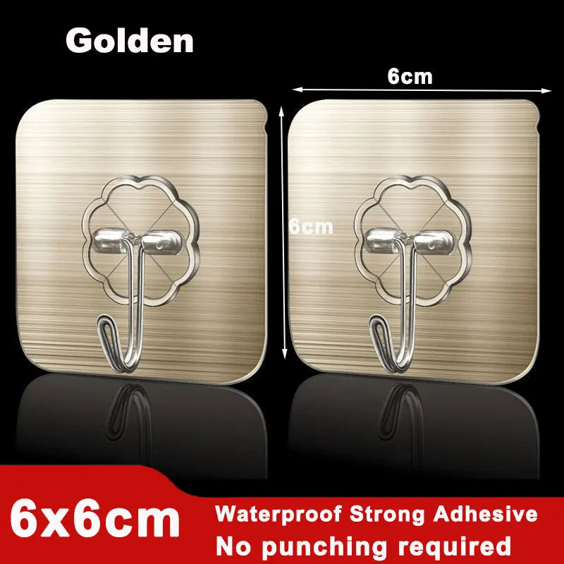 Ganci adesivi trasparenti, impermeabili, per bagno, cucina e casa – set da 10