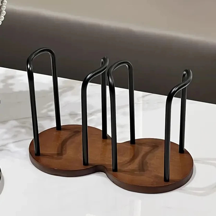 Portacoppette monouso in bambù – Scaffale da tavola per tazze e mug