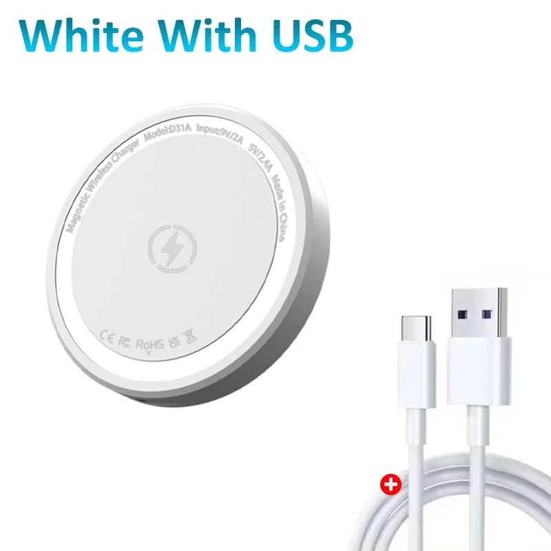 VIKEFON 15W Phone Magnetic Wireless Charger Pad For Magsafe iPhone 17-12 Pro Max Airpods 4 Pro Magnet Fast Charging Station