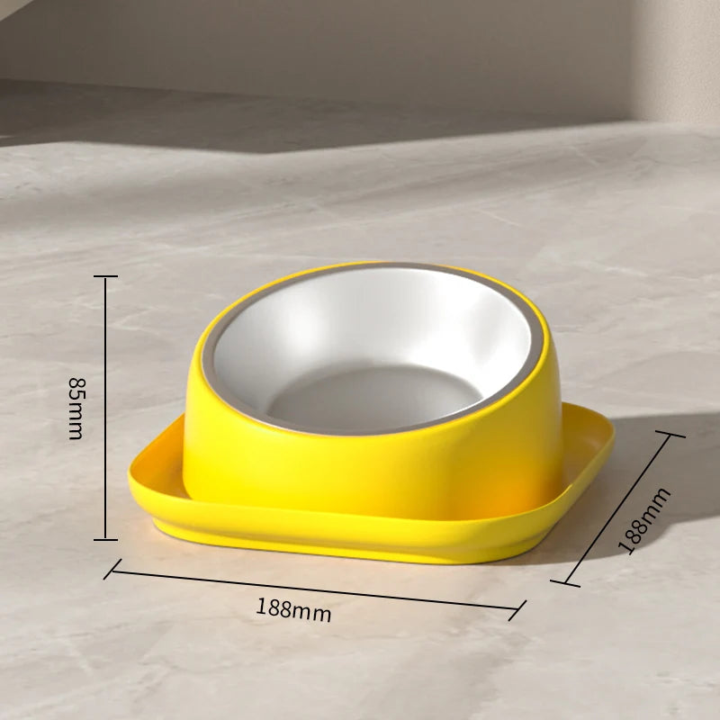 Ciotola per Gatti inclinata 15°, acciaio inox e base antiscivolo in plastica