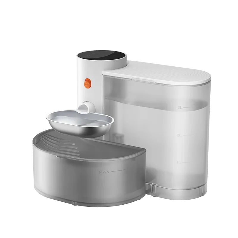 Fontana d'Acqua per Gatti e Cani Piccoli con Alimentatore Automatico a Batteria