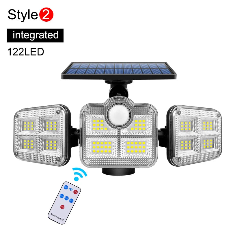 Lampada Solare da 20W IP65 con Testa Regolabile e 3 Modalità
