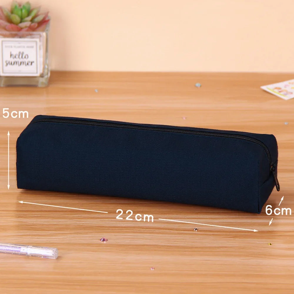 Astuccio per matite a tinta unita con zip, grande e compatto per scuola e…