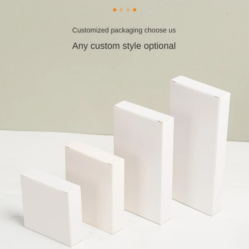 50PCS Small White Box Spot White Box Customized White Small Carton Universal White Cardboard Box Square White Card Box
