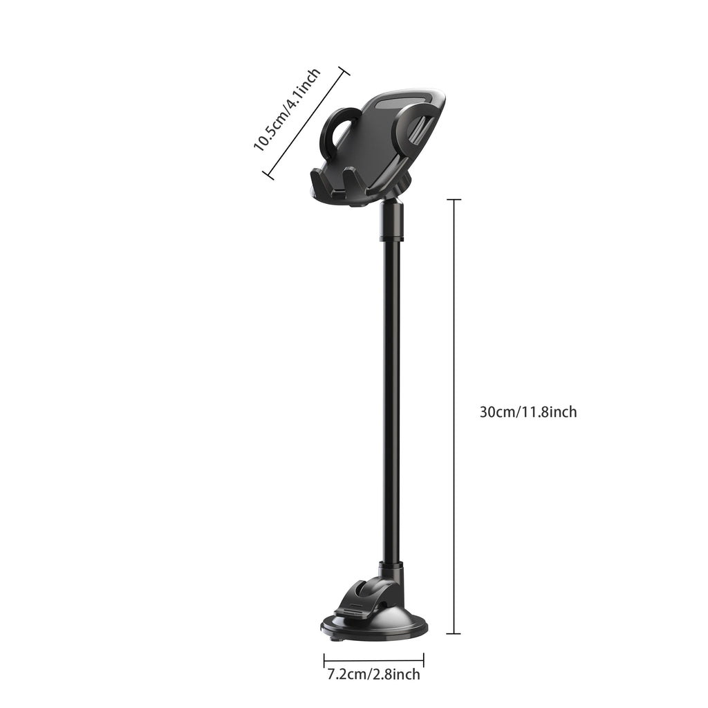 Supporto per cellulare da auto con braccio flessibile da 30 cm anti‑vibrazione