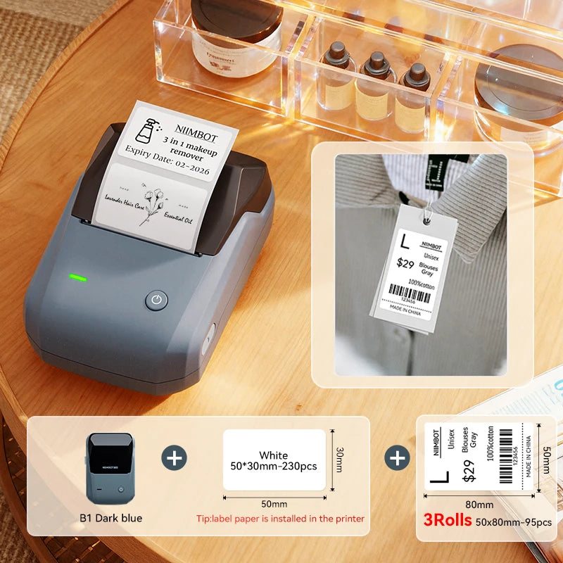 Stampante termica portatile B1 – Etichette adesive 2 pollici Bluetooth