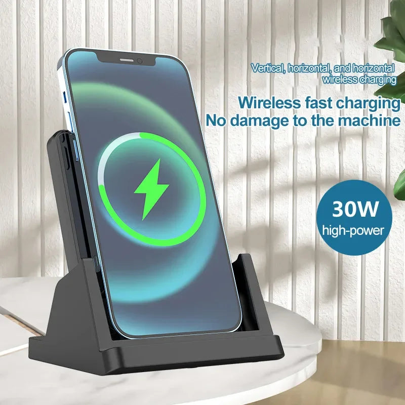 Ricarica Wireless Veloce 15W con Supporto Verticale/Orizzontale per iPhone,…