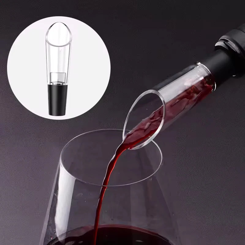 Apribottiglia elettrico 4‑in‑1 ricaricabile con cavatappi automatico e versatore