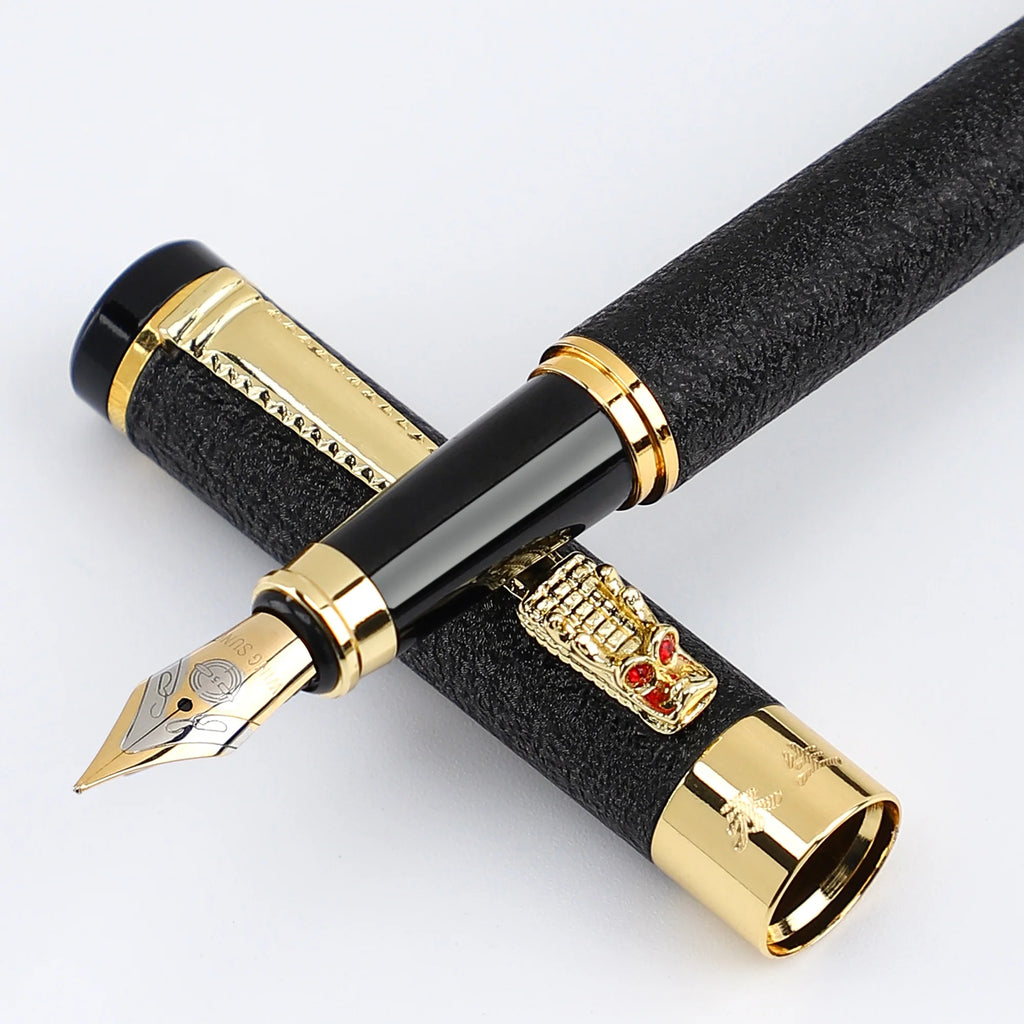 metal fountain pen with iridium 0.5mm tip – suitable for office, school, daily writing