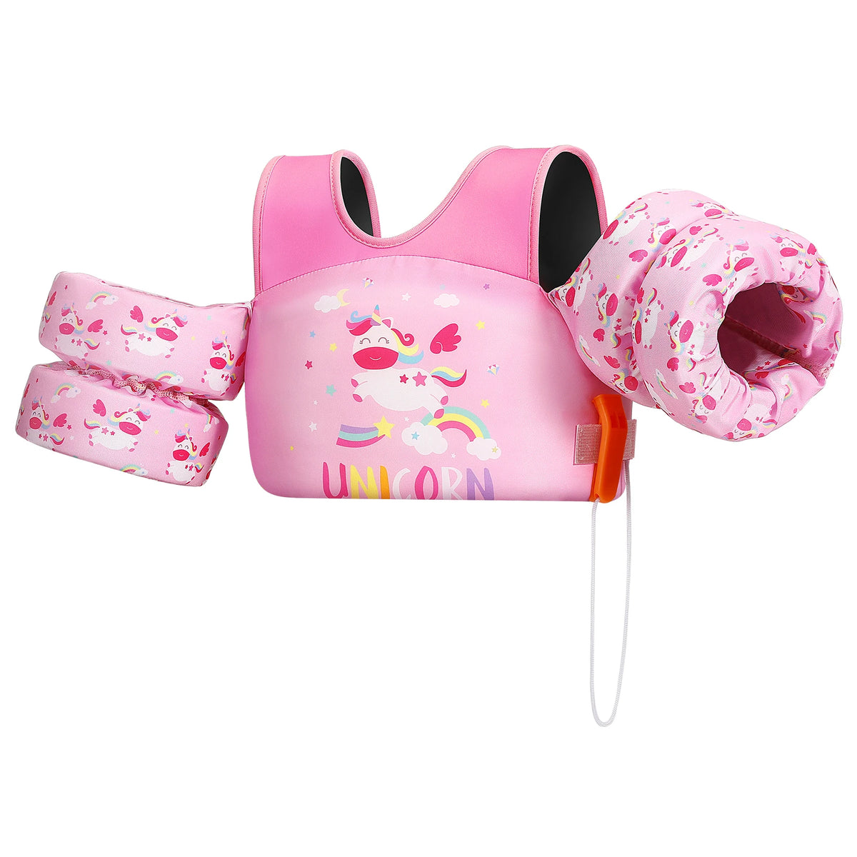 Gilet de sauvetage pour enfants avec sifflet, brassards en mousse pour piscine et kayak
