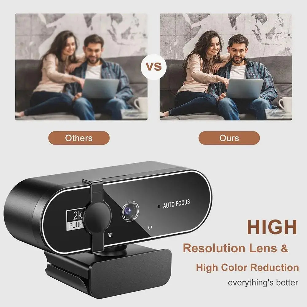 Webcam 4K Full HD con autofocus, microfono integrato e USB 2.0