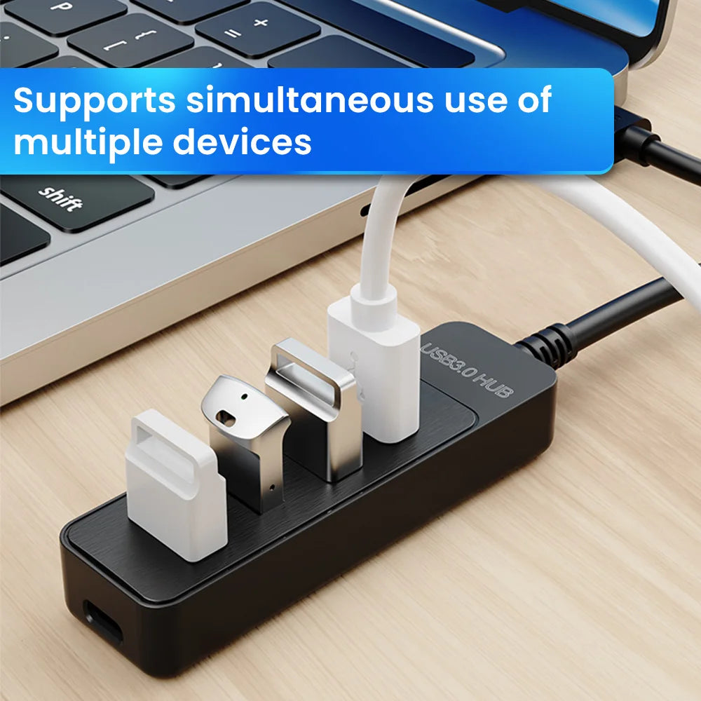 Hub USB 3.0 a 4 porte – Splitter multiporta per PC e laptop