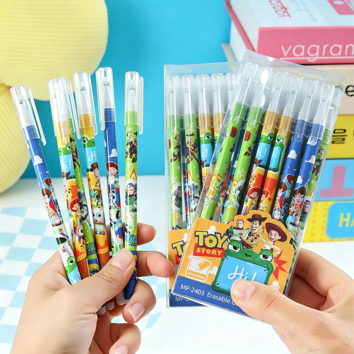 Set di penne gel cancellabili Toy Story blu 0,5 mm – 6 o 24 pezzi