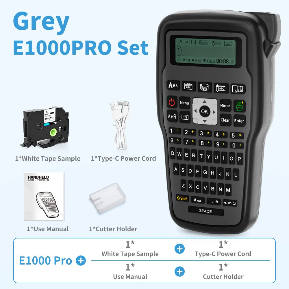 Stampante Etichette Portatile E1000PRO con Nastro AHS231 631 Compatibile Brother
