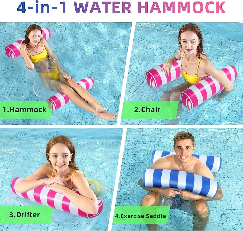 Amaca Gonfiabile Pieghevole per Acqua – Lettino Flottante 100 kg, Multiuso