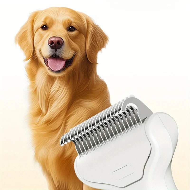 Pettine in Acciaio Inox per Rimuovere Peli e Districare Manto di Cani e Gatti