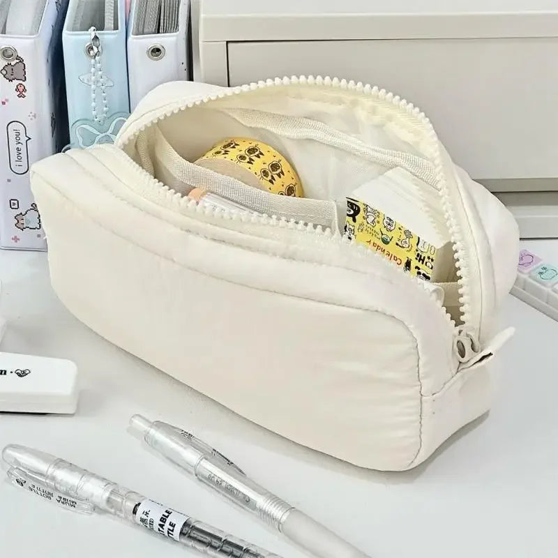 Astuccio Porta Matite Quadrato a Colore Solido, Grande Capacità, Organizer per…
