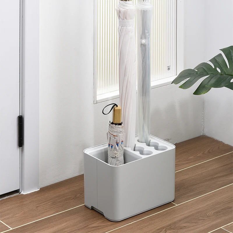 Umbrella Rack with Drip Tray, Suitable for Space Saving Storage in the Corner of the Entrance Passage, Can Hold 10/15 Umbrellas