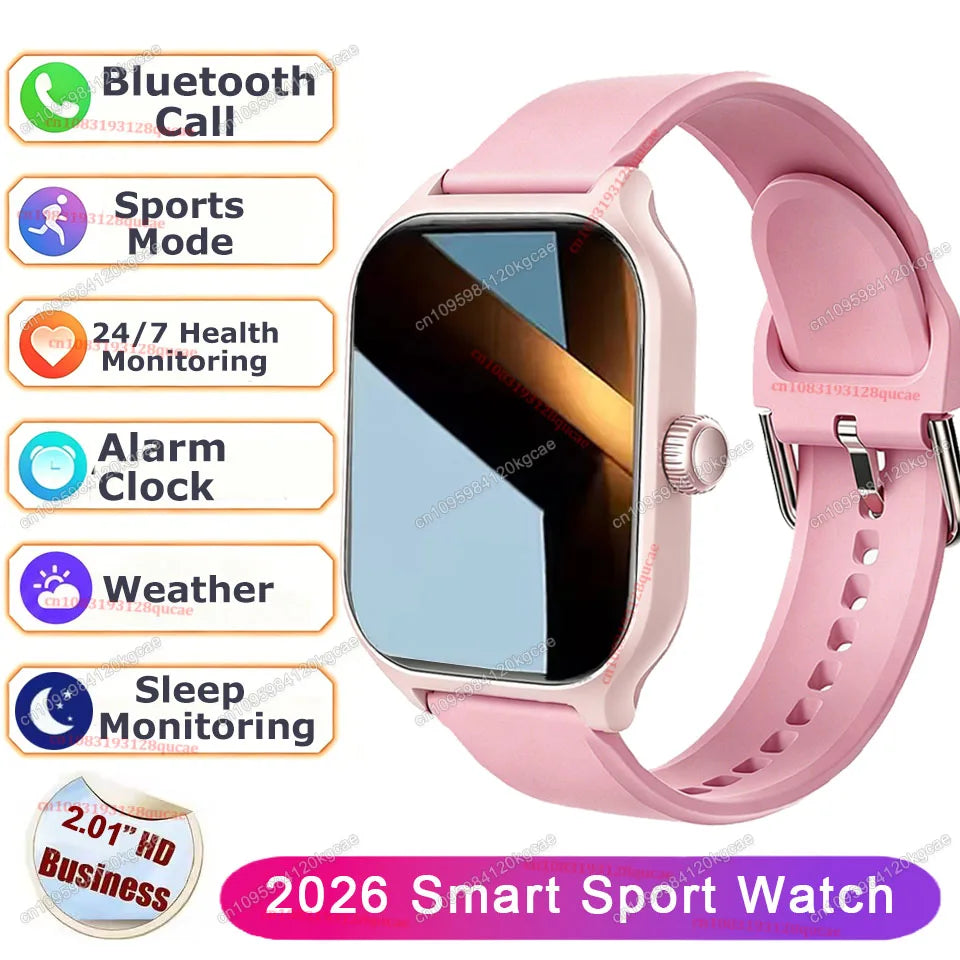 Smartwatch 2.01'' Waterproof Fitness con Monitor Cardiaco e Chiamate