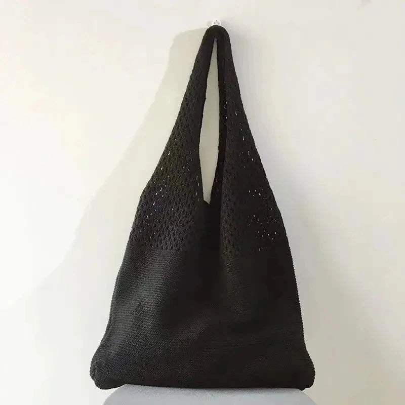 Borsa a Spalla Donna in Maglia, Tote Grande Capacità, Estiva