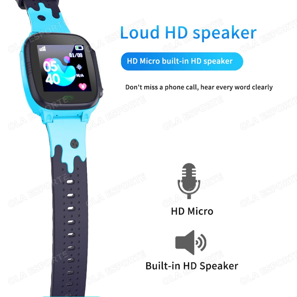 Smartwatch per bambini con chiamata bidirezionale, SOS, GPS e impermeabile