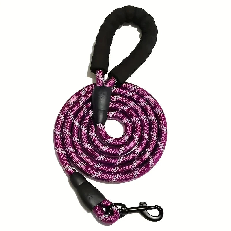 Guinzaglio Riflettente per Cani Forti con Impugnatura Imbottita Nylon Doppio…