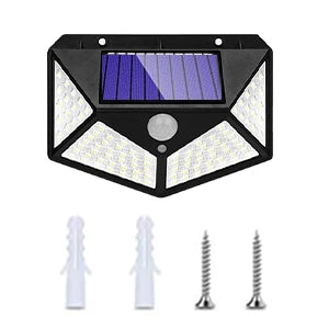 Lampada Solare da Giardino con Sensore di Movimento PIR 100 LED IP65