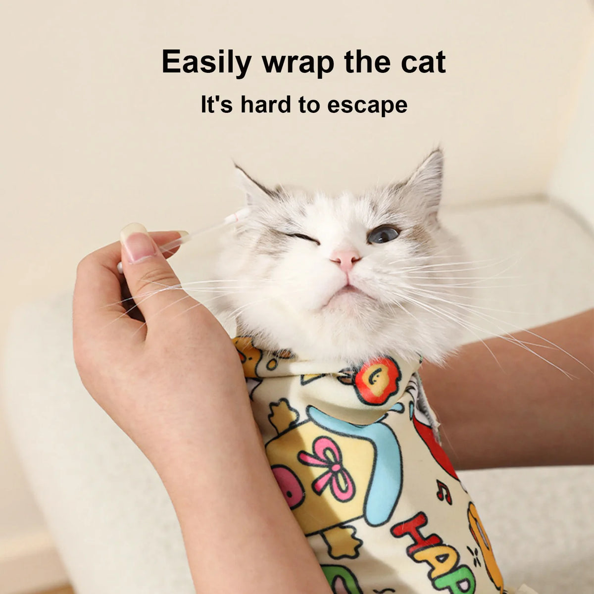 Wrap per gatti – anti-morsi, anti-graffio, anti-fuga, per medicazioni e unghie