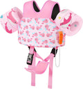 MoKo Toddler Swim Vest for Kids Swim Arm Floaties 15-30 lbs Cartoon Swimming Water Wings with Crotch Strap Pool Float Vests