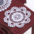 Dollhouse Miniature Hand Crochet Lace Doilies Mini Crochet Handmade Round Placemat Rustic Table Coasters Kitchen Mat Decor Acces