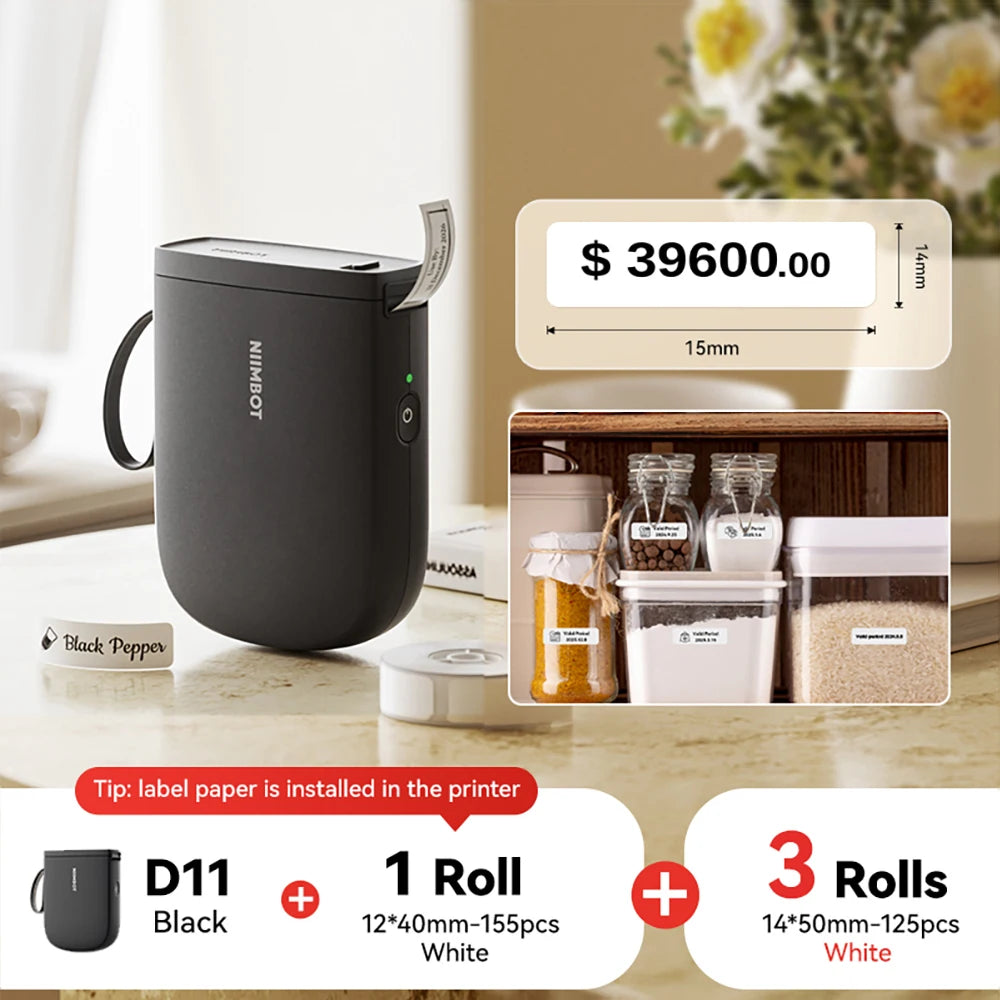 Stampante Etichette Termica Portatile Bluetooth 300DPI D11