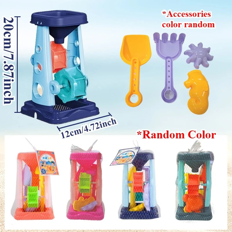 Set Spiaggia per Bambini: Ruota, Secchiello, Scooter, Paletta, Rastrello, Barca