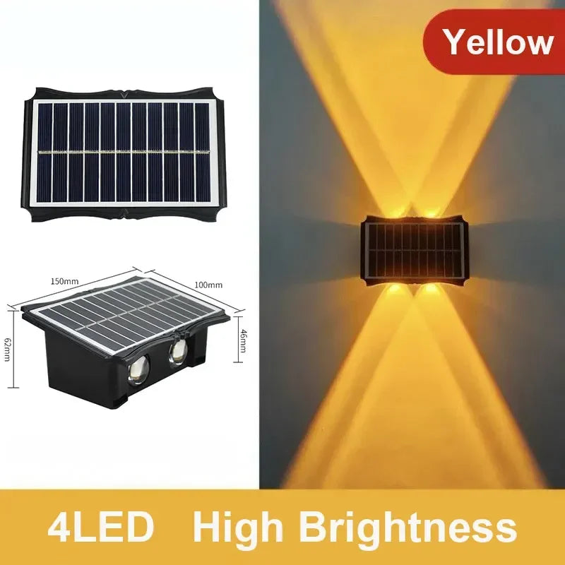 Lampada da Parete Solare LED per Esterni – Illuminazione Waterproof Up & Down