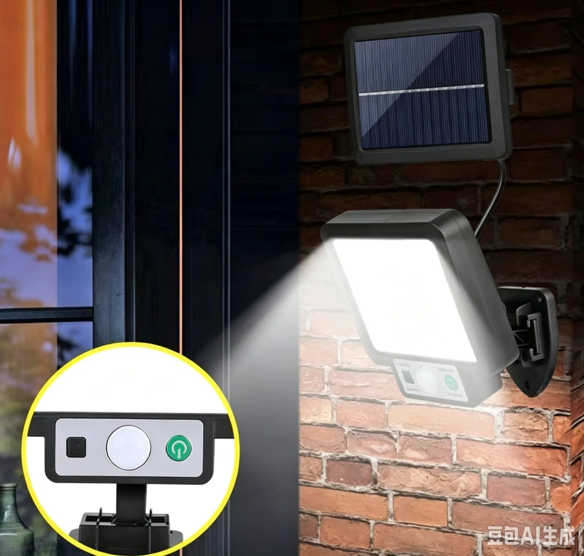 Lampada da Parete Solare con Sensore di Movimento IP65 per Giardino e Patio