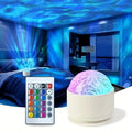 Lampada LED Notturna Aurora e Onde, 16 colori, rotazione 360°, telecomando USB