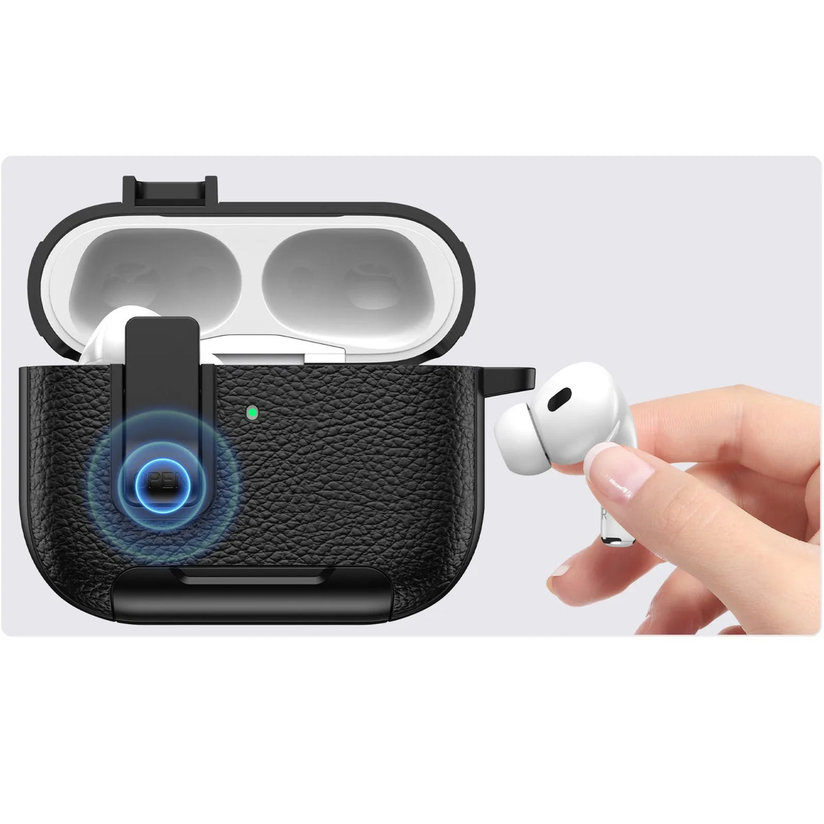 Phone Holder cortex Case For AirPods Pro 3  Bluetooth headset Cover For AirPods Pro 2 or AirPods 1 2 3 4 Pro Case With Hook