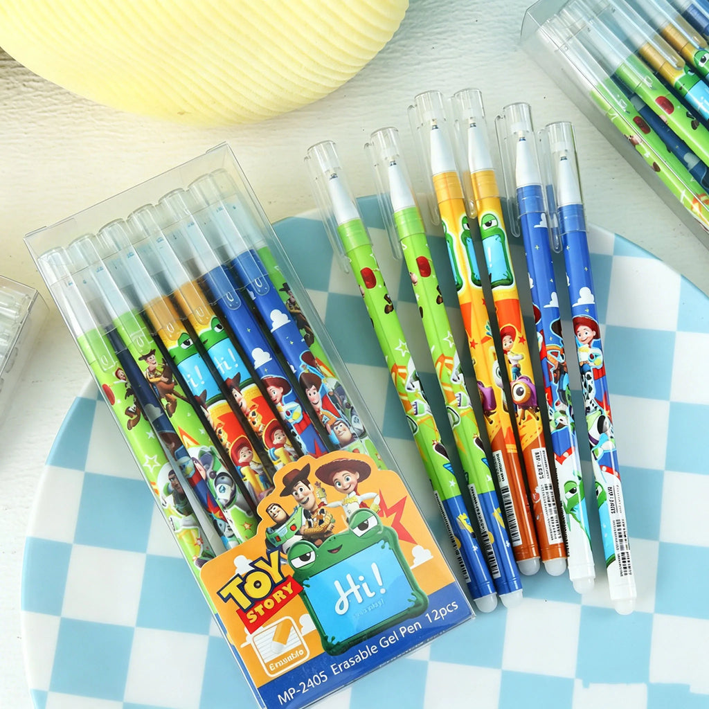 Set di penne gel cancellabili Toy Story blu 0,5 mm – 6 o 24 pezzi