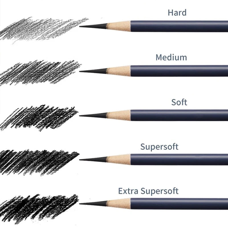Set da 5/10 matite per disegno a carboncino e grafite - Sketch professionale