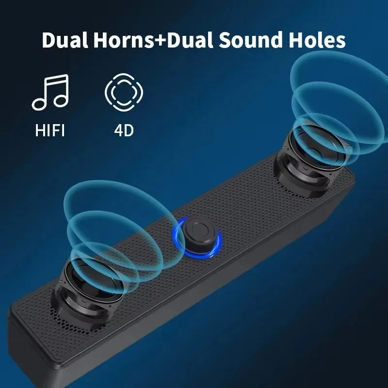 Altoparlante Bluetooth 3D Stereo per PC, TV e Laptop – Bass Profondo