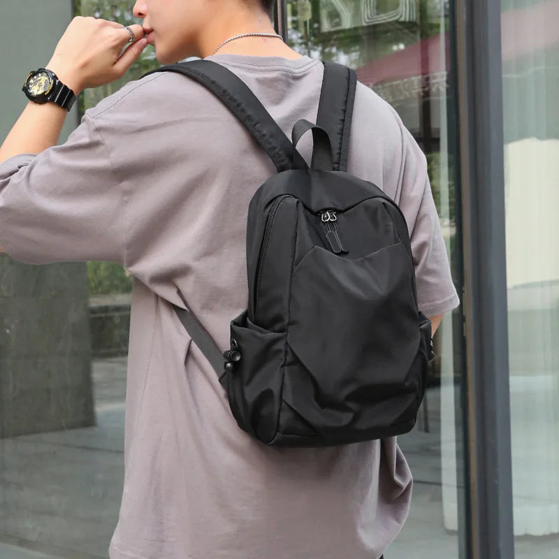 Mini sac à dos pour homme mode petit sac à bandoulière noir sac d'école pour homme 2023 toile créateur imperméable sport voyage sacs à dos masculins