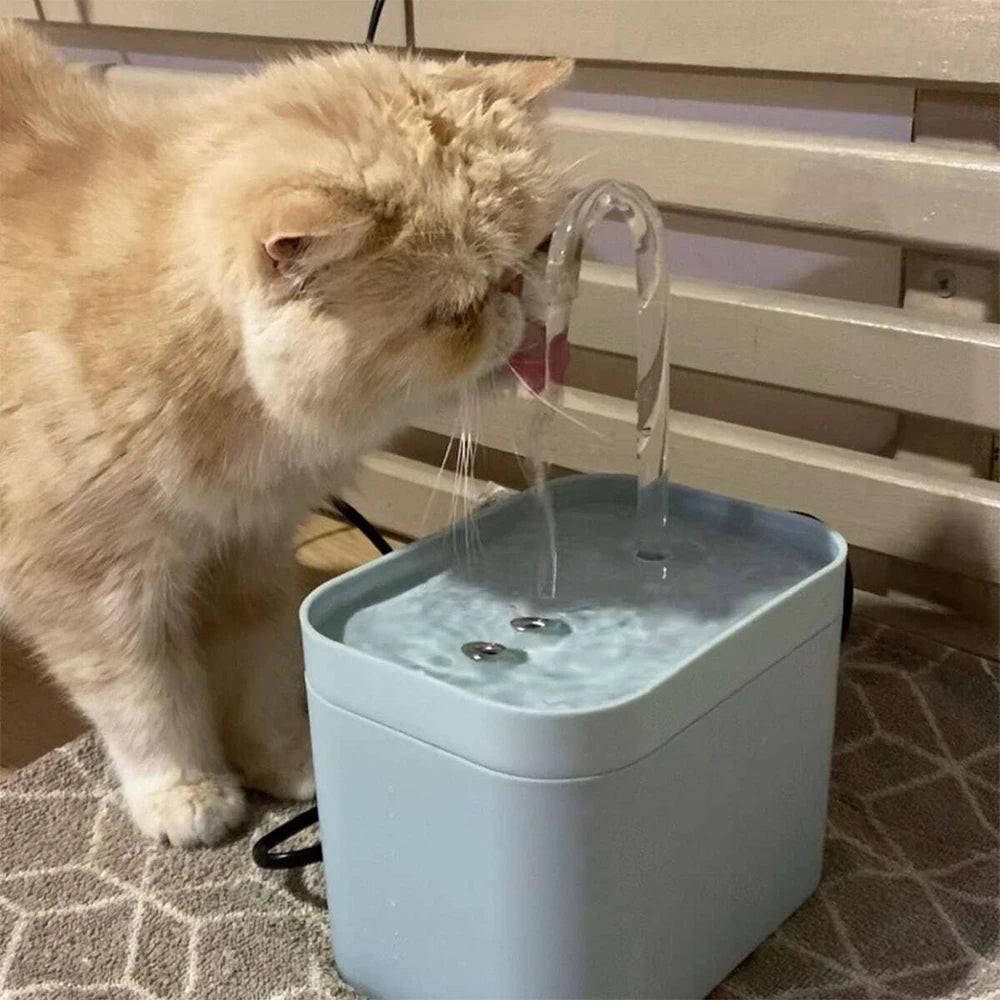 Fontana d'acqua per gatti USB, filtro automatico, 1,5 L, silenziosa